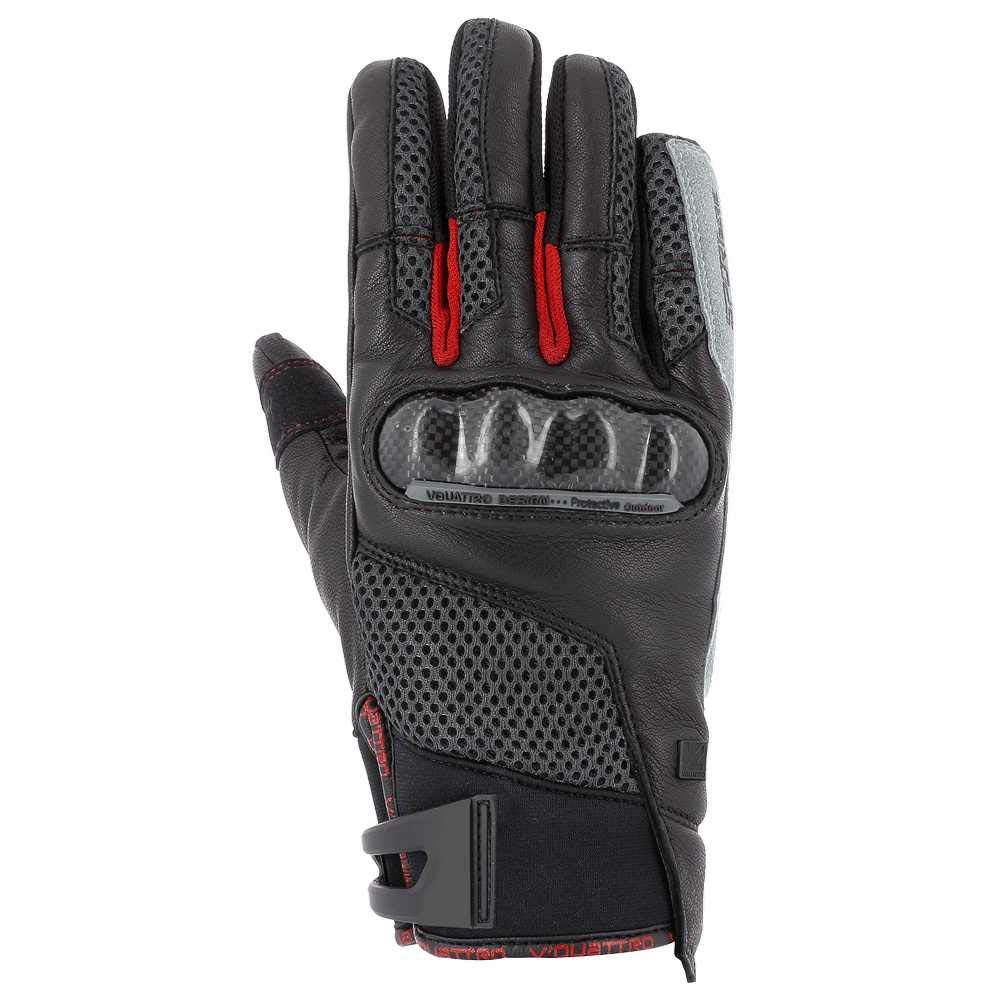 V Quattro Design Sp 18 Herren Handschuhe, Schwarz/Rot, Größe M