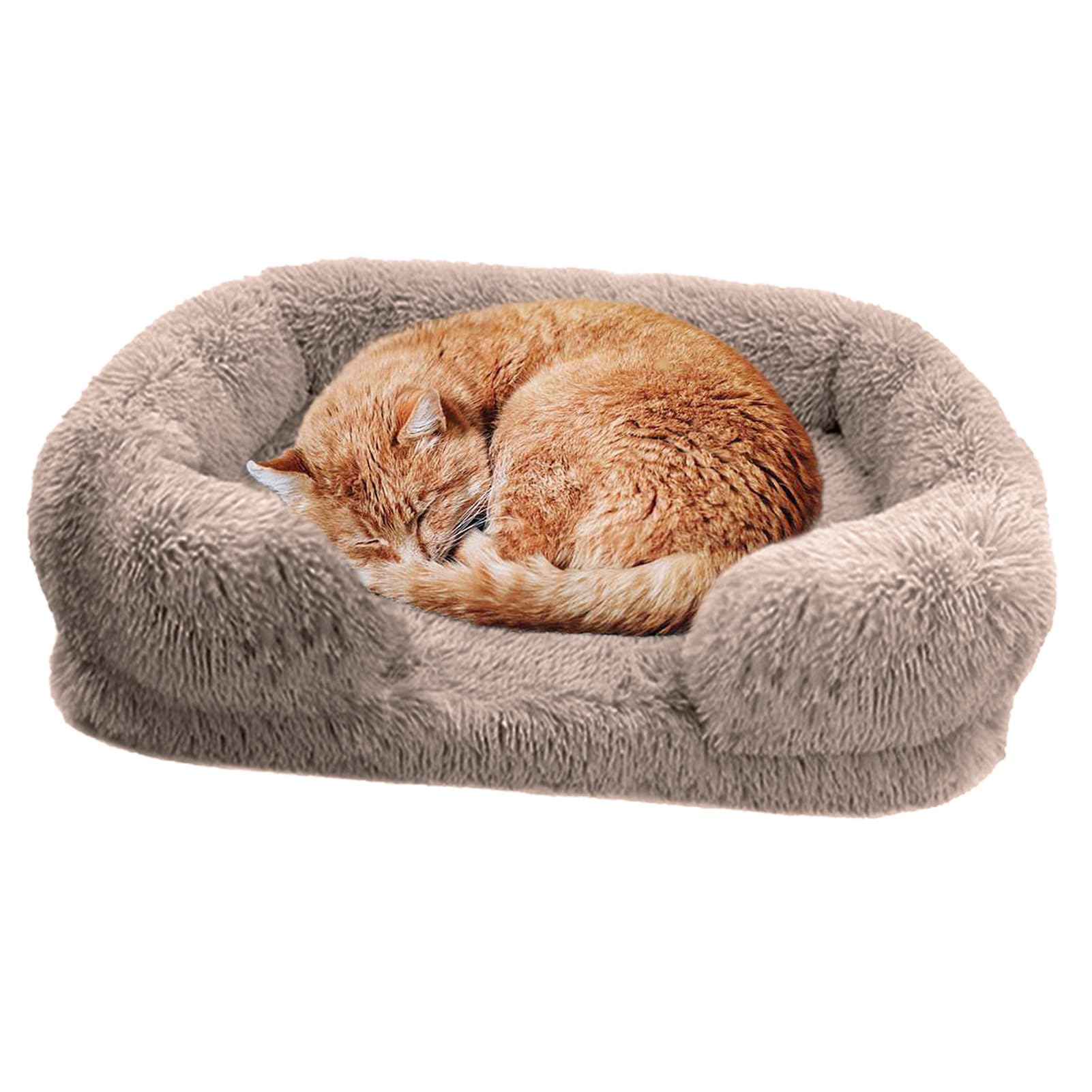 Große Hundebetten, Eier-Baumwoll-Haustiermatratze, Plüsch-Haustier-Hundesofabett mit waschbarem Bezug, orthopädische Couch, Haustierbett, Winter, warmes Katzenbett, Kuschelbett weich, Donut-Hundebett,