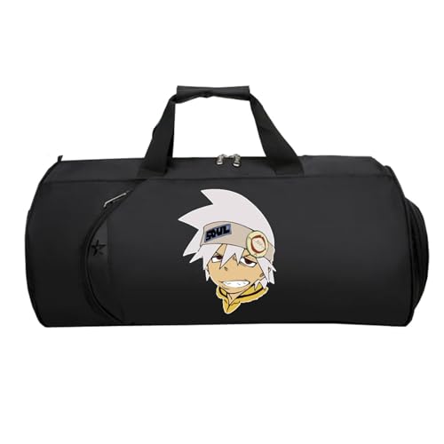 So-ul Eat-er Cabin Bag Anime, Faltbare Reisetasche HandgepäCk, HandgepäCk Unisex G.ym Wochenendtasche Flugzeug(Black 13)