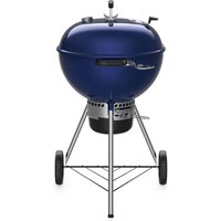 Holzkohlegrill Master-Touch GBS C-5750 Deep Ocean Blue + Weber Grillplatte 6465