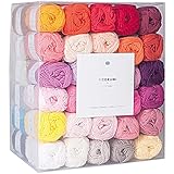 Rico Design Creative Ricorumi dk Set 60 Farben 25g - Häkelgarn / Baumwollgarn - Wolle / Garn zum Stricken und Basteln - DIY