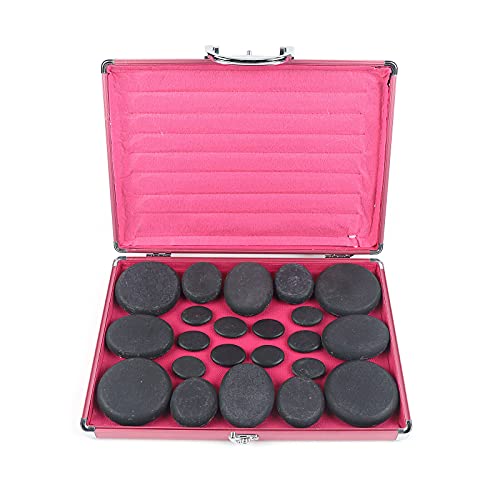 PIOJNYEN Hot Stone Massage Steine Set Groß Erwärmer Heater Box und 20 Wärmesteine Wärmegerät Spa Wellness Wärme-Behandlung | Massagetherapie