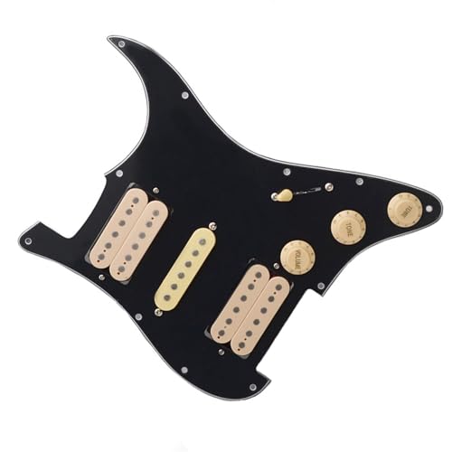 Standard-Pickguard-Tonabnehmer HSH E-Gitarren-Schlagbrett, vordere Abdeckung, Schaltungsbaugruppe, Tonabnehmer, exquisites Ersatzset (Color : 6)