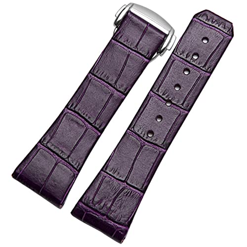 NEYENS Uhrenarmband aus echtem Leder für Omega Constellation Double Eagle Serie, Herren und Damen, 17 mm / 23 mm Uhrenarmband, 17mm gold Clasp, Achat