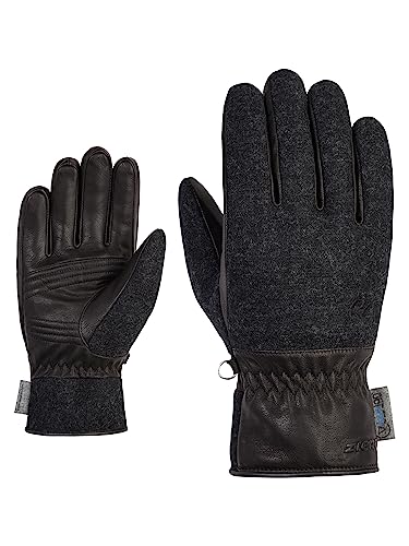 Ziener Herren ISEN Freizeit- / Funktions- / Outdoor-Handschuhe | Wolle, PFC-frei, Loden, black, 8,5