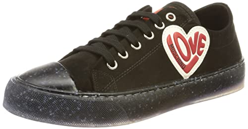 Love Moschino Damen Collezione Autunno Inverno 2021 Sneaker, Schwarz, 37 EU