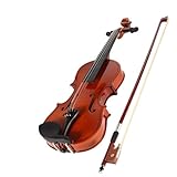 Standard Violine 4/4 Violine Professionelle Massivholzvioline Mit Tragebox(Brown)