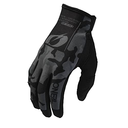 O'NEAL | Fahrrad- & Motocross-Handschuhe | MX MTB DH FR | Langlebige, Flexible Materialien, belüftete Handoberseite | Mayhem Nanofront Glove CAMO | Erwachsene | Grau Schwarz | Größe S