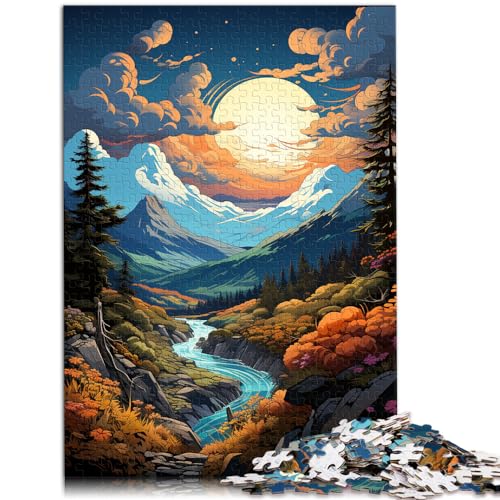 Puzzles zum Verschenken, Bezaubernde Landschaft, Puzzles 1000 Teile für Erwachsene, aus Holz, Puzzles zum Geburtstag, Geschenke für 1000 Teile (50 x 75 cm)