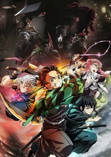 HfmQuisutron Japanisch Klassisch Anime Tanjirou Poster Puzzle 1000 Teile Holzpuzzle Für Erwachsene Dekompression Spiele Kw02Zt