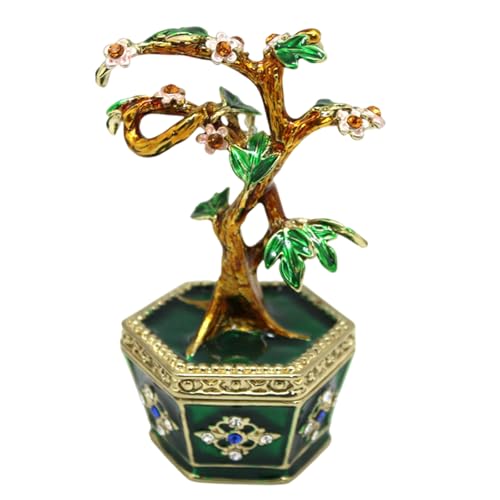 Zkydhbd Praktische Geldbaum Desktop Ornament Metallbox Zum Organisieren Von Accessoires Und Krimskrams Stilvoller Schmuckhalter