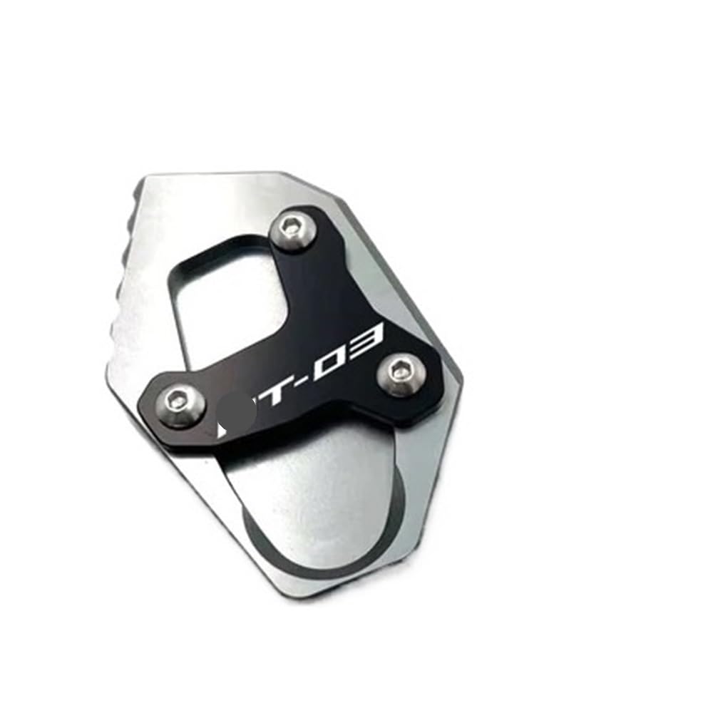 AXCAR Für Y&amaha Für MT 03 25 Für YZF-R25 Für MT03 Für YZFR25 2014-2023 Motorrad Kickstand Seitenständer Verlängerungspolster Stützplatte Ständer Stützpolster