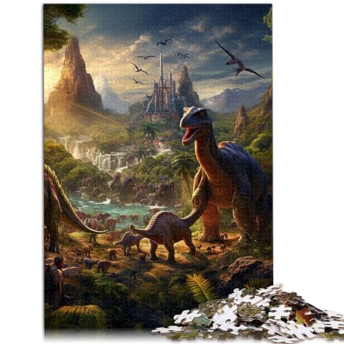 Puzzlespiel „Dinosaurierwelt“ 1000 Puzzles für Erwachsene, Holzpuzzle, Spaß für zu Hause, Aktivitäten, Geburtstagsgeschenk, Reisegeschenke, 1000 Teile (50 x 75 cm)