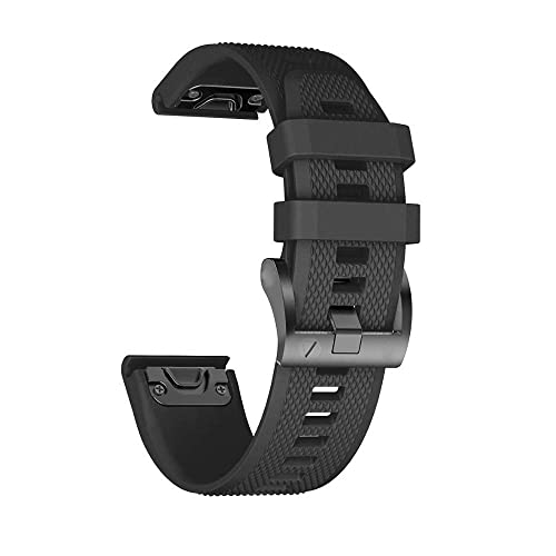 NEYENS 22 x 26 mm Armband aus Silikon für Garmin Fenix 6X 6 Pro 7 7X 5X 5 Plus 3HR 945 Schnellverschluss-Armbänder Ersatz, 22mm width, Achat