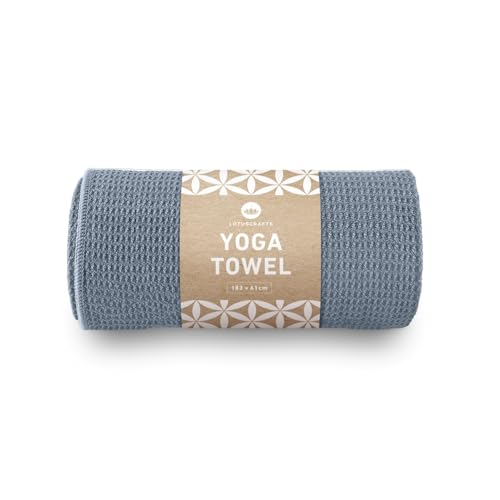 Lotuscrafts Yoga Handtuch Wet Grip - rutschfest & Schnelltrocknend - Antirutsch Yogatuch mit hoher Bodenhaftung - Yogahandtuch ideal für Hot Yoga [183 x 61 cm]