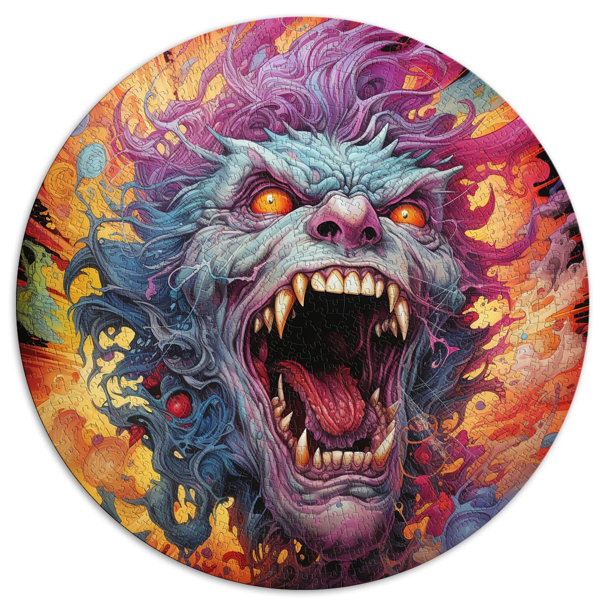 Puzzles Geschenke Spielzeug Monster bunte Kunst Puzzles für Erwachsene 1000 Teile 67,5x67,5cm Lustige Puzzles als Geschenke für die ganze Familie