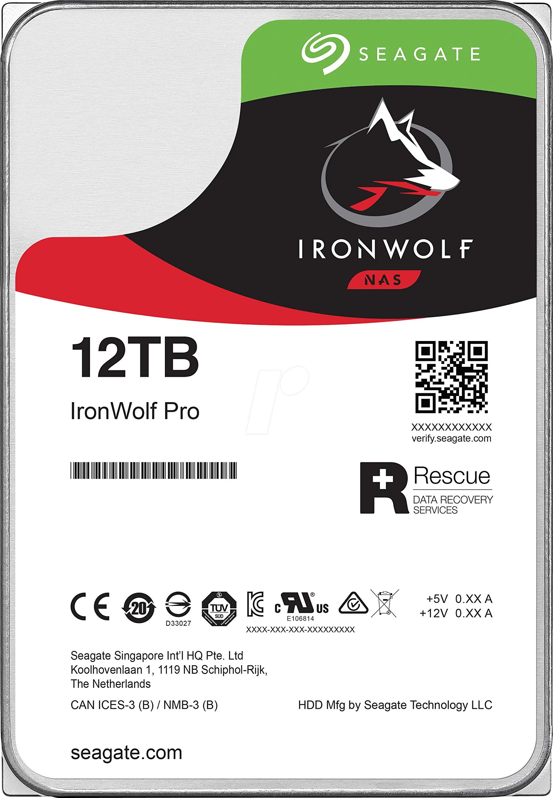 SEAGATE IronWolf Pro Interne Festplatte 12TB ST12000NE0008