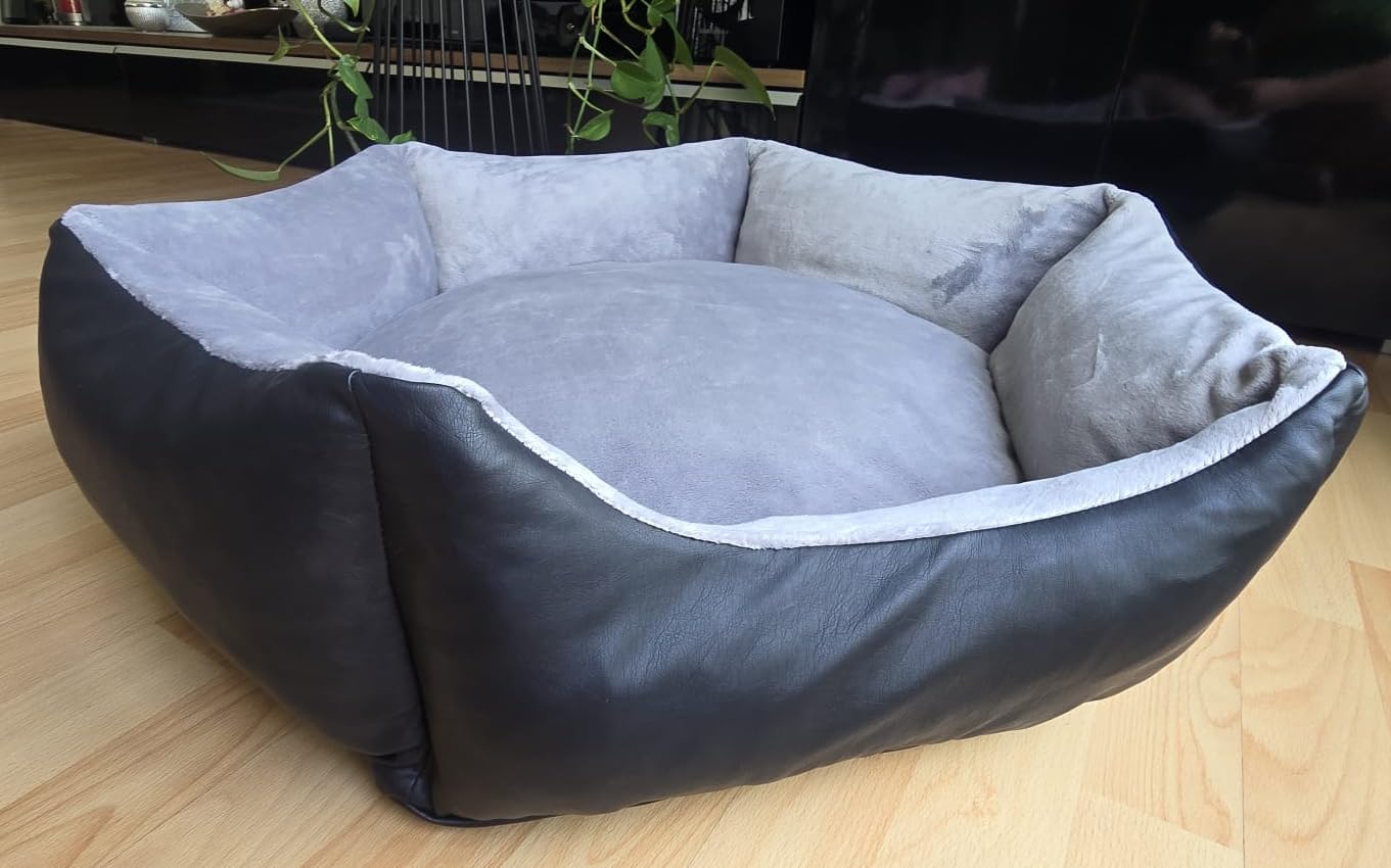 Hundebett Stella (70 cm, schwarz/grau)