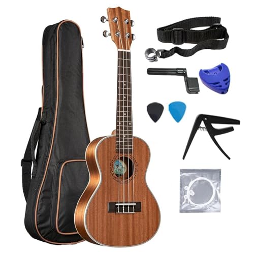 21/23/26 Zoll Sapele-Holzkörper-Ukulele-Konzert-Ukelele-Gitarre. Geeignet Für Anfänger Ukulele Einsteiger Kit (Color : 21 inches)