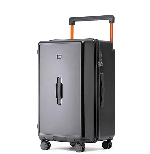 RUVOO Koffer Trolley Reisekoffer 26-Zoll-Gepäck, Verdickter Reißverschluss, Handgepäck, Breiter Trolley, Verschleißfester Koffer Koffer Gepäck Rollkoffer (Color : Black, Size : 26inch)