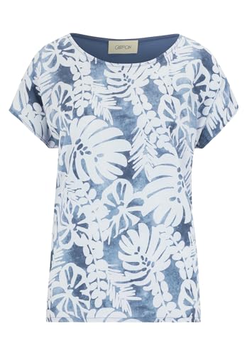 Cartoon Damen Casual-Shirt mit Print Blue/Dark-Blue,36