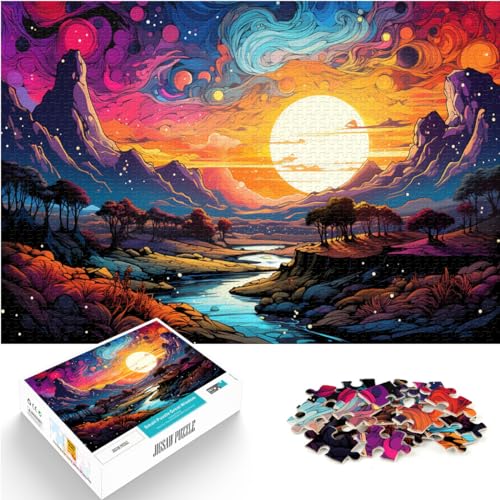 Puzzles, Geschenke, Spielzeug, farbenfrohe Landschaftskunst, 1000-teiliges Puzzle, anspruchsvolles, unterhaltsames Spiel für die ganze Familie, 1000 Teile (50 x 75 cm)