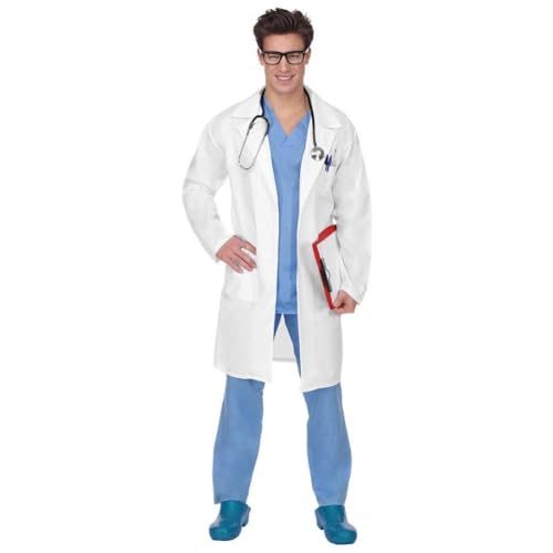 Widmann 70261 Erwachsenenkostüm Doktor, Herren, Blau/Weiß