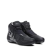 TCX - R04D AIR, Herren-Motorradschuhe, Atmungsaktiv und Vielseitig, Obermaterial aus Mesh mit Hot-Melt-Beschichtung, Schnürsenkel und Klettverschluss, Schwarz/Grau