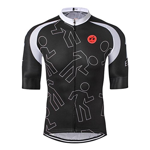 Radfahren Jersey Herren Fahrrad Trikots Fahrrad Ropa Ciclismo Maillot Straße MTB Tops Mountainbike Jersey Sommer Sport Shirt atmungsaktiv weiß schwarz Größe L