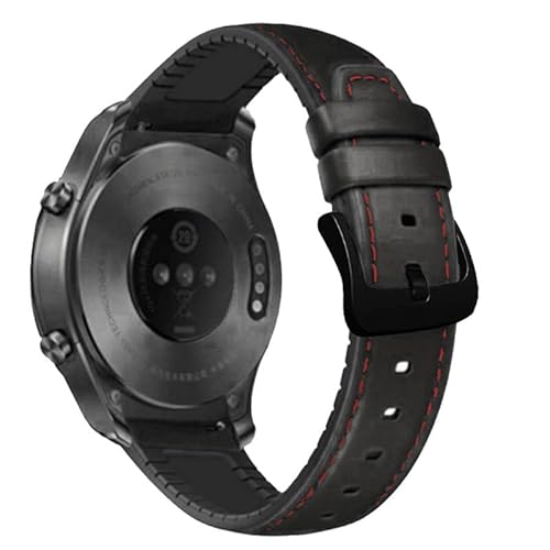 NEYENS Leder-Silikonarmband für Garmin Venu 2 Plus Handgelenkschlaufe für Garmin Vivoactive 4 3 / Forerunner 245 645 / Venu SQ Armband, For Vivoactive 4, Achat