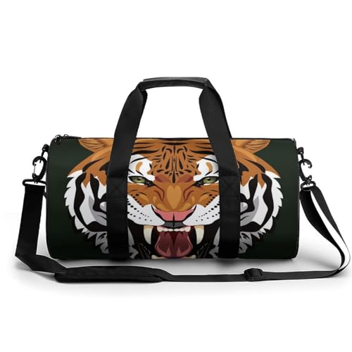 Tiger Sport Duffel Bag Sporttasche Reisetasche Handgepäck Tasche Schwimmtasche Weekender Bag 45x23x23cm