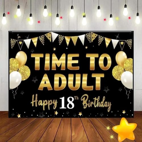 Alles Gute zum 18. Geburtstag BabyDekoration Junge Hintergrund Grünbildschirm Süßes Mädchen Schulwesen Kinder Jahrgang Foto Banner Rot oder 350x230cm