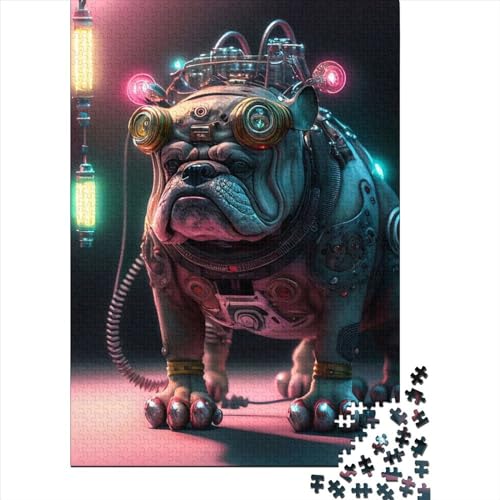 Bulldoggen-Puzzle | Puzzle für Erwachsene 1000 Teile für Erwachsene Schwierige Puzzles Interessante Puzzles zur Stressreduzierung 75x50cm