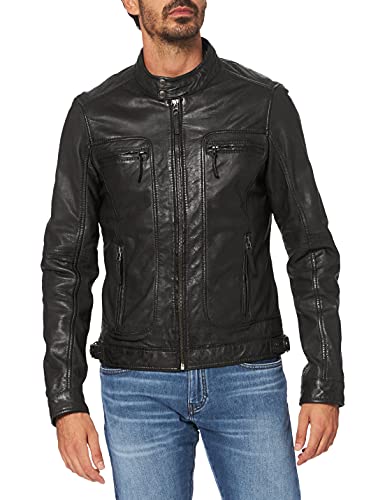 Oakwood Herren Blouson Echtleder Jacke Gr. XX-Large, Noir (Noir)