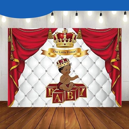 Royal Prince Cust Geburtstag Hintergrund Gold Foto Hintergrund Dekoration Fotografie Blau Baby Dusche Krone Banner Studio Kits 240X180cm