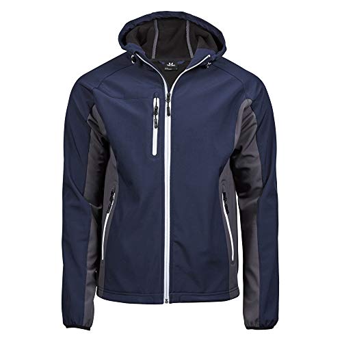 Tee Jays Softshell-Jacke Hooded Lightweight Performance Softshell Mehrfarbig Navy/Dark Grey L