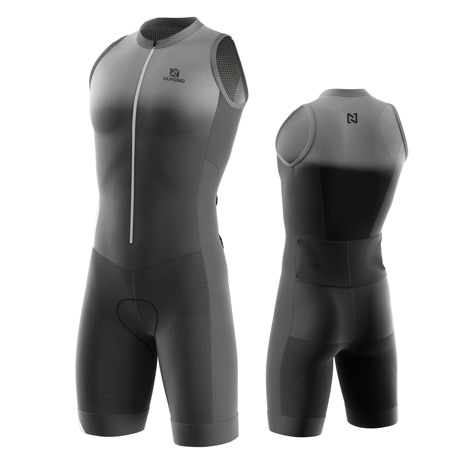 Triathlon Anzug Herren Herren Radsportanzug gepolstert einteilig Trisuit Bike Top Short Trisuit Einteiler für WettkampfGeeignet zum Laufen, Radfahren, Schwimmen (TYP-12,XL)