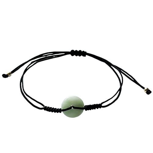 YIHANSS Armband, Donut-Armband aus natürlicher Jade, Feng-Shui-Armband, Reichtumsarmband, Armband mit Buddha-Perlen, Glücksgeschenk für Männer, Frauen und Damen, Schmuck (Farbe: Gold)