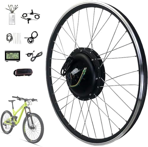 Umbausatz E-Bike 20" / 24" / 26" / 27,5" / 28" / 29" / 700c Vorderrad 36V - 48V einstellbar in 250-1000 Watt, E-Bike Umbausatz Pedelec Elektrofahrrad,48V/1500W- 28,48 V/350 W, 27,5 Zoll