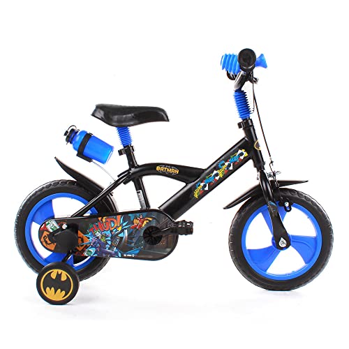 albri Babys (Jungen) Bataman Kinderfahrrad 12 Zoll mit seitlichen Stabilisatoren und Trinkflasche, Noro, Piccola