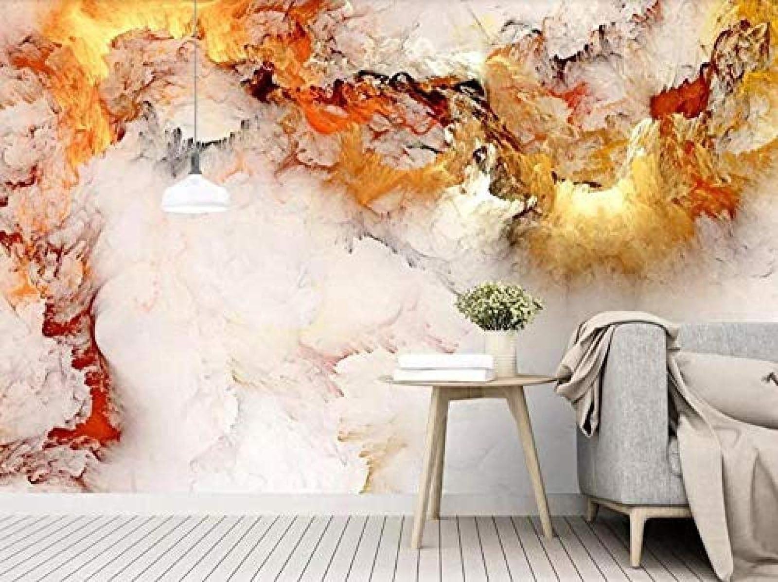 Abstrakte bunte Wolken-Marmor-Vlies-Wand 3d Tapete Wanddekoration fototapete wandbild Schlafzimmer Wohnzimmer-300cm×210cm