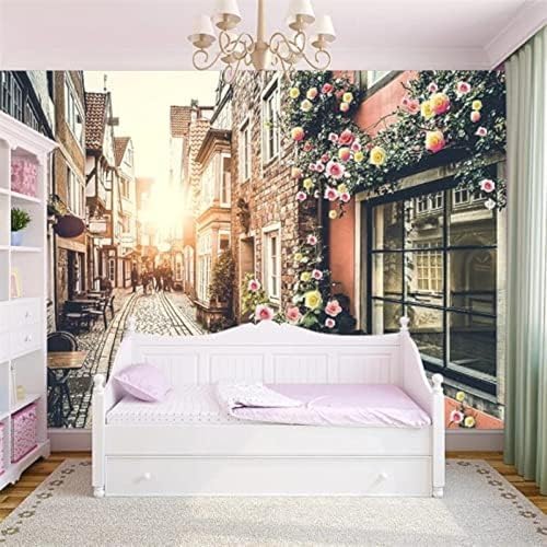 XLMING Stadt Romantik Land Nostalgie 3D Tapete Wohnzimmer Sofa Schlafzimmer Esszimmer Home Dekoration Wand-430cm×300cm