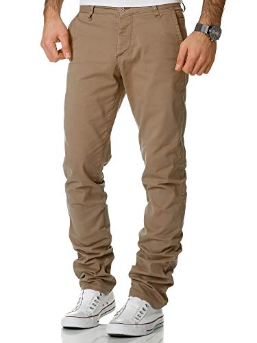 Amaci&Sons Herren Regular Slim Strech Chino Hose Fit 7009-10 Beige W30/L32