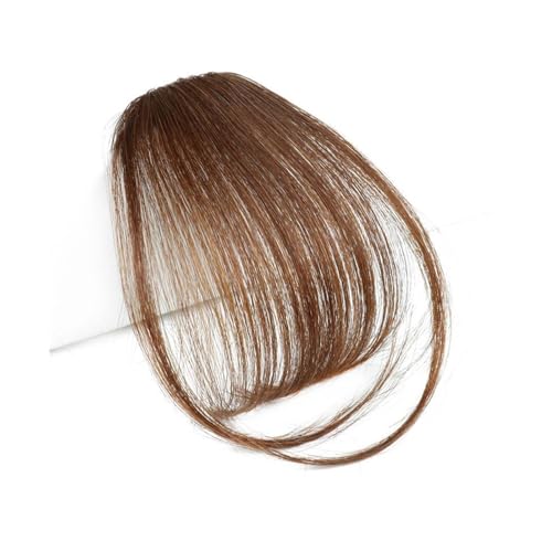 Pony Extension für Damen Synthetische Air Bangs Haarteil Frauen Mini Fake Bangs Schwarz Braun Haarteil Verlängerung for Mädchen Fringe Bangs(18-2M30)