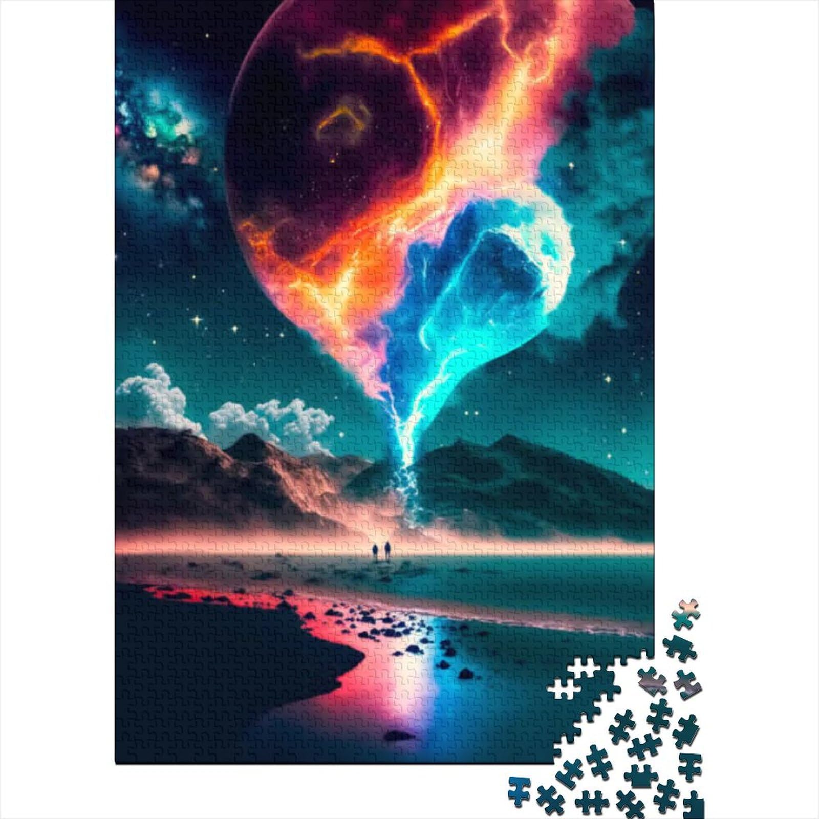 Puzzle für Erwachsene 500 Teile, Roter Planet, für Erwachsene und Jugendliche ab 12 Jahren, Holzpuzzle, zum Stressabbau, Größe: 52 x 38 cm