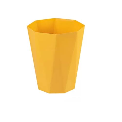 Geruchsdichter mülleimer/gartenhelfer Einfacher Mülleimer for Zuhause, Wohnzimmer, Badezimmer, Küche ohne Deckel, großes kreatives Schlafzimmer, Büro, Papierkorb, Toilette Mülleimer mit deckel(Yellow,