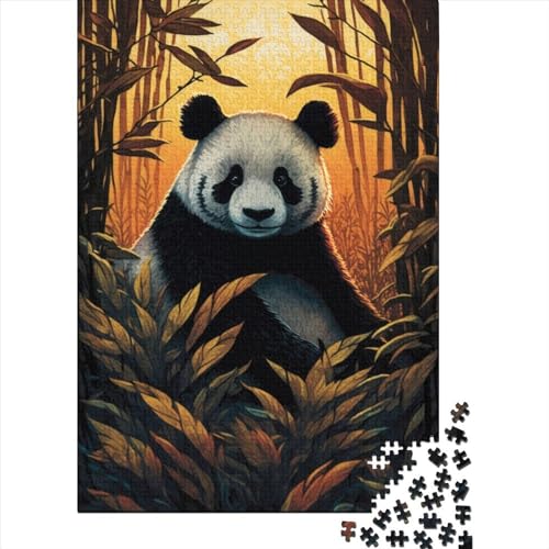 Holzpuzzle im Panda-Art-Stil für Erwachsene, Puzzle-Spielzeug, schwierige, anspruchsvolle Puzzles, 1000 Teile, Familienspiele, Weihnachts- und Geburtstagsgeschenke, 75 x 50 cm