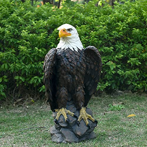 Weißkopfseeadler Garten Statue Realistischen Stolz Majestätischen Adler Auf Felsen Figur Patriotischen Hof Rasen Kunst Skulptur Rustikale Lodge Vogel Dekor Für