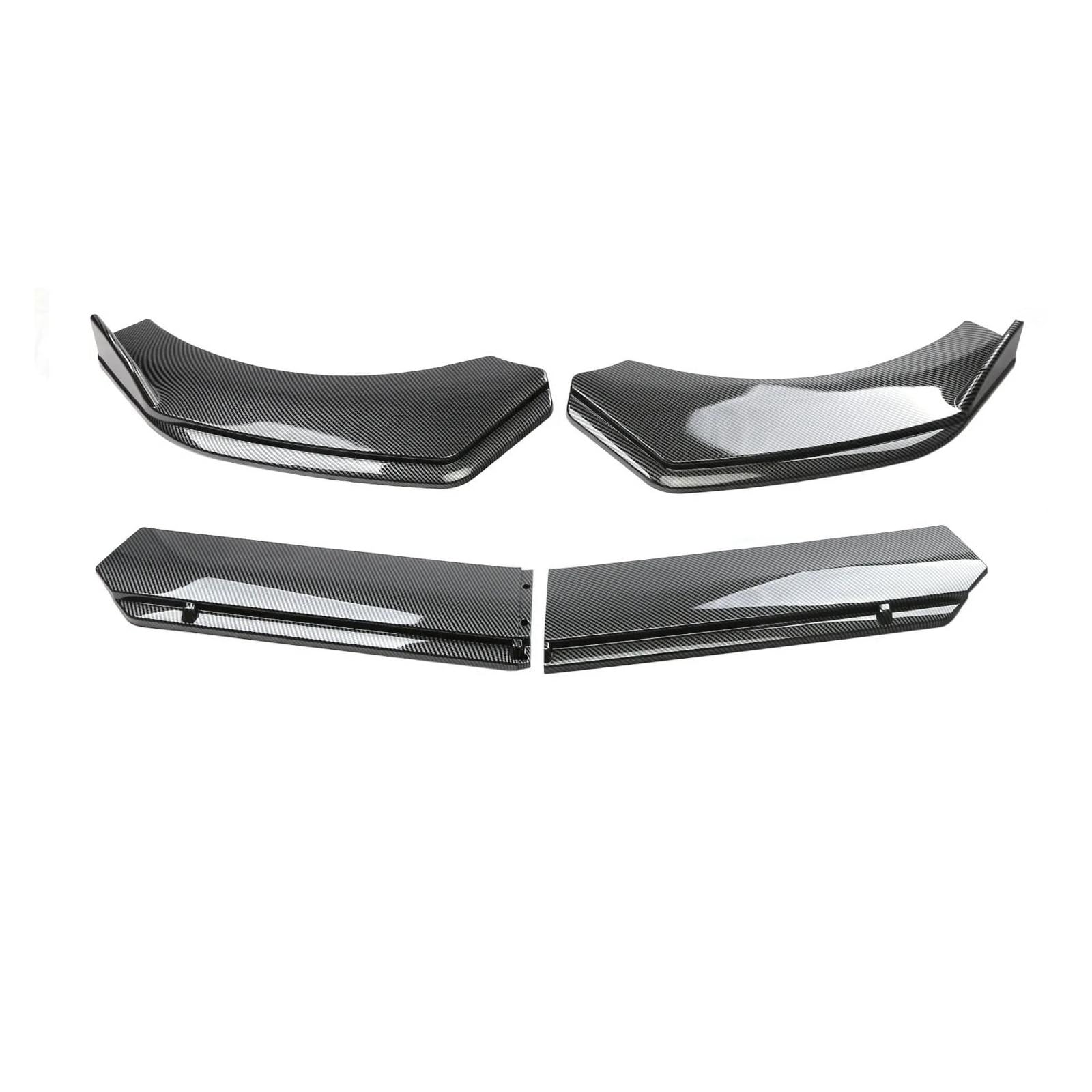 Frontspoiler Lippe Für FIAT 500 595 Auto Vorderen Stoßfänger Kinn Lip Spoiler Körper Kits Splitter Rock Diffusor Schutz Schutz Abdeckungen Frontstoßstange Spoiler(Carbon Fiber)