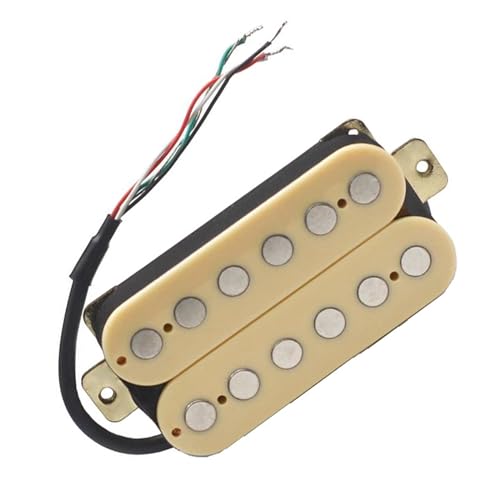 Gelber Humbucker-Tonabnehmer für E-Gitarre mit 4 Leiterkabelspulen-Split-Tonabnehmerteilen Single-Coil-Tonabnehmer (Color : Bridge)